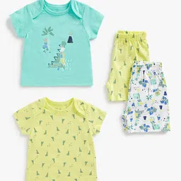 mothercare Infants Kids Pack of 2 Printed T-shirt with Shorts-image-93