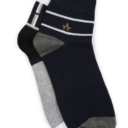 Arrow Men Pack Of 2 Striped Pure Cotton Above Ankle Length Socks-picture-27
