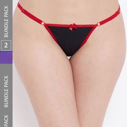 N-Gal Pack Of 2 Low-Rise Anti-Odour Thong Briefs-image-56
