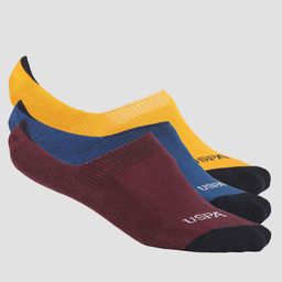 U.S. Polo Assn. Men Pack Of 3 Terry Finish No Show Socks-58