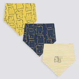 mothercare Infants Pack Of 3 Conversational Printed Bibs-7