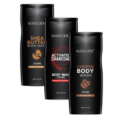 MANCODE Pack of 3 Shea Butter, Charcoal & Coffee Body Wash-450ml each-2