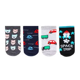 Bonjour Kids Pack Of 4 Multi Printed Socks-image-14