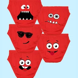 NUSYL Boys Pack Of 5 Graphic Printed Cotton Basic Briefs NUBCBRFPO5.0029-18