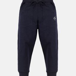 KiddoPanti Kids Navy Blue Solid Cotton Joggers-image-24