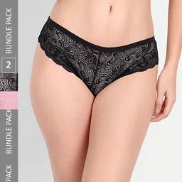 StyFun Pack Of 2 Self Design Low-Rise Bikini Briefs-picture-0