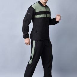 Shiv Naresh Colorblocked Mock-Collar Jacket & Track Pant image 3