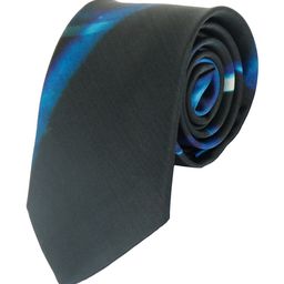 Alvaro Castagnino Men Black & Blue Printed Silk Broad Tie-image-16