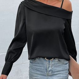 StyleCast Black One Shoulder Top-picture-5