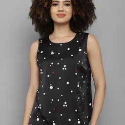 Allen Solly Woman Black & White Printed Sleeveless Top-image-23