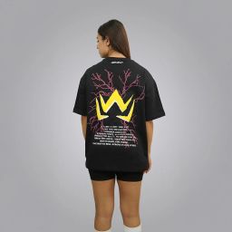 MuscleBlaze LWL Oversized Tshirt, Small Black-image-96