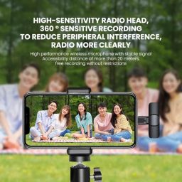 RelElseTech K8 Clip-On Wireless Microphone for Vlogging, Video Recording, and Live Streaming Camera Microphone image 4