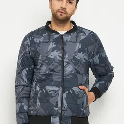 PERFKT-U Camouflage Printed Mock Collar Reversible Padded Jacket image 2