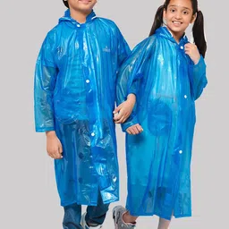 THE CLOWNFISH Kids Long Sleeves Waterproof PVC Rain Jacket-74