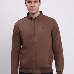 Lee Mock Collar Long Sleeves Bomber Jacket-image-19