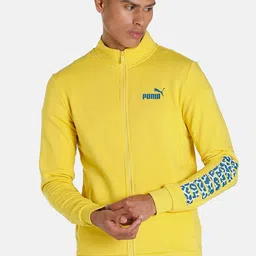 Puma Men Slim Fit Outdoor Textured Logo Knitted Jacket Sporty Jacket-image-72