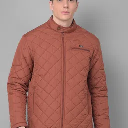 Canary London Men Rust Quilted Jacket-image-1