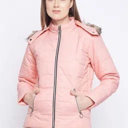 Adobe Women Pink Lightweight Parka Jacket-image-26