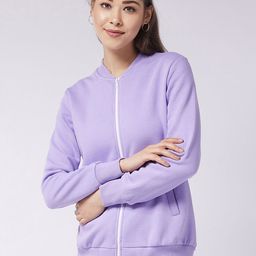 Miss Chase Women Purple Fleece Tailored Jacket-picture-12