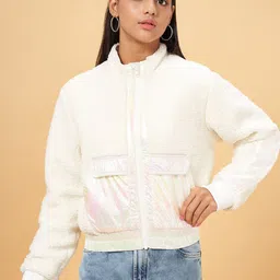Coolsters by Pantaloons Girls Stand Collar Long Sleeves Bomber Jacket-picture-38