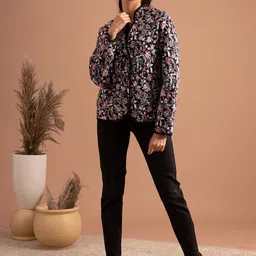 B.Copenhagen Floral Printed Pure Cotton Tailored Jacket-image-3