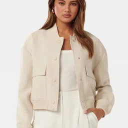 Forever New Mock Collar Crop Bomber Jacket-15