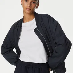 Marks & Spencer Stand Collar Lightweight Longline Tailored Jacket-image-72