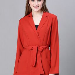 Oxolloxo Lapel Collar Lightweight Longline Tailored Jacket-35