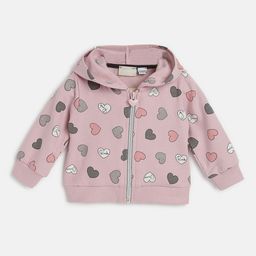 Chicco Girls Conversational Printed Cotton Open Front Jacket-25