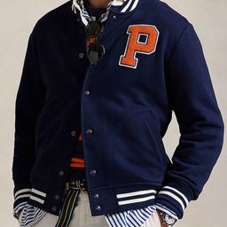 Polo Ralph Lauren Men Stand Collar Typography Printed Cotton Casual Bomber Jacket-33