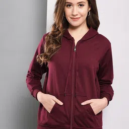 Funday Fashion Hooded Fleece Bomber Jacket-71