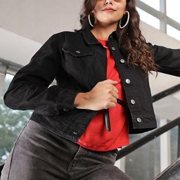 Tokyo Talkies Women Black Solid Jacket-53