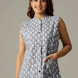 HANDICRAFT PALACE Women Floral Printed Reversible Cotton Tailored Jacket-16