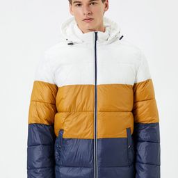 Koton Colourblocked Hooded Puffer Jacket-picture-10