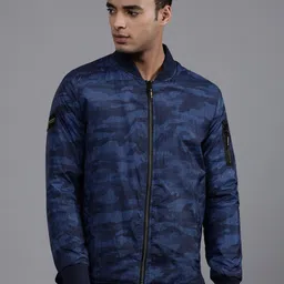 WROGN Camouflage Printed Mock Collar Bomber Jacket-23