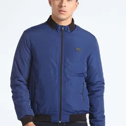 Flying Machine Stand Collar Long Sleeves Bomber Jacket-image-4