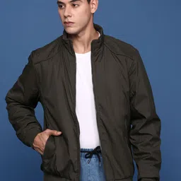 SHOWOFF Men Windcheater Longline Bomber Jacket-20