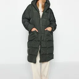 Trendyol Hooded Longline Puffer Jacket-42