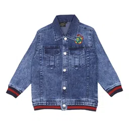 CREMLIN CLOTHING Boys Blue Washed Denim Jacket-image-36