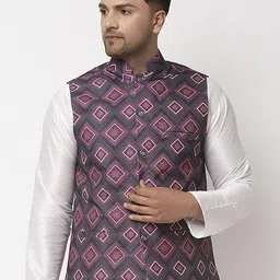 Benstoke Men Printed Nehru Jacket-picture-8