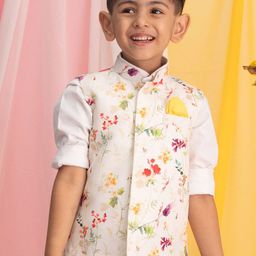 VASTRAMAY Boys Printed Nehru Jackets-15