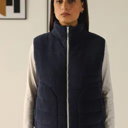 Muvazo Women Fleece Open Front Jacket-image-50