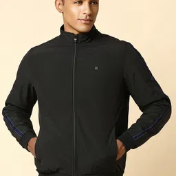 Allen Solly Mock Collar Pure Cotton Bomber Jacket-picture-38