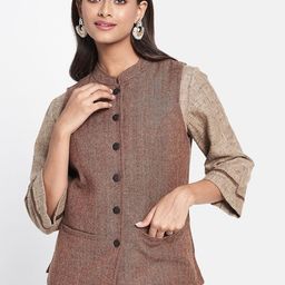 Fabindia Women Wool Regular  Jacket-image-35
