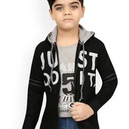 BAESD Boys Typography Printed Hooded Lightweight Bomber Jacket-picture-10