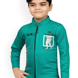 BAESD Boys Graphic Printed Lightweight Open Front Jacket-23