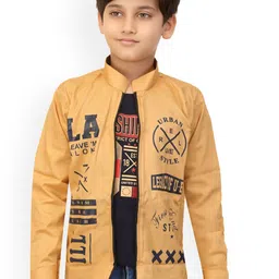 BAESD Boys Typography Printed Lightweight Tailored Jacket With Attached T-shirt-22