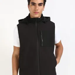 Calvin Klein Jeans Men Colourblocked Polyester Open Front Jacket-7