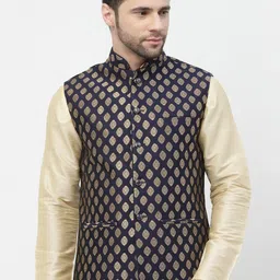 Badoliya & Sons Men Woven Design Nehru Jacket-picture-39