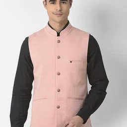 Turtle Men Solid Nehru Jacket image 1